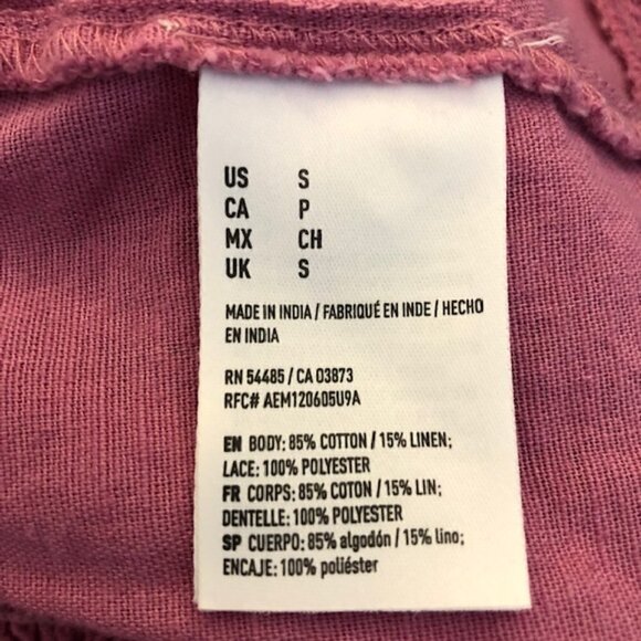 American Eagle Outfitters Womens Linen Blend Crop Top Small - Picture 8 of 8